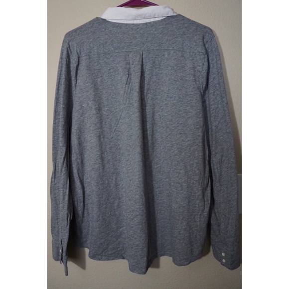 LOFT Button Down Long Sleeve Blouse Dress Shirt - Picture 3 of 7